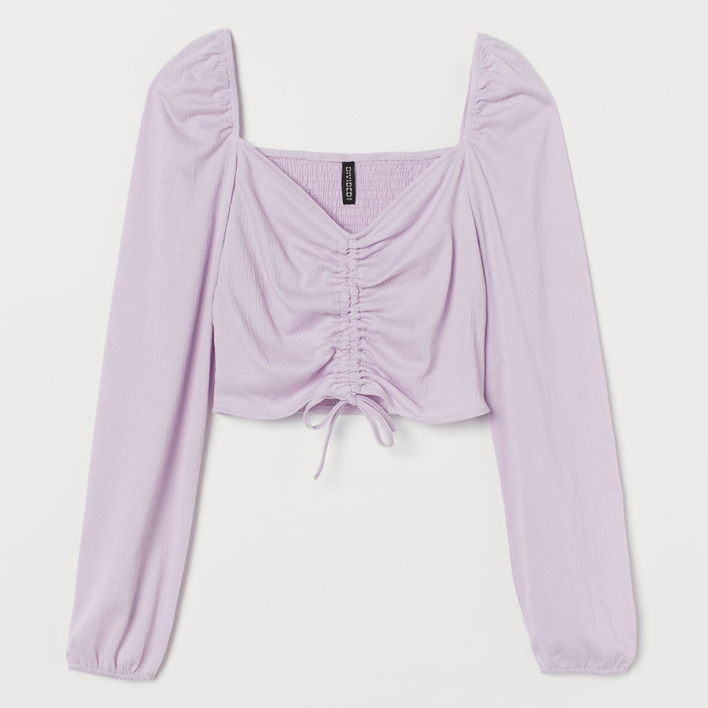 Drawstring-front Cropped Top - Picture 5 of 6